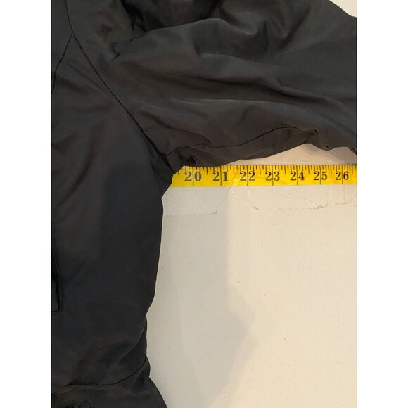 1 Madison Expedition Black Hooded Midi Coat Faux Fur Trim Size Small - Picture 14 of 16